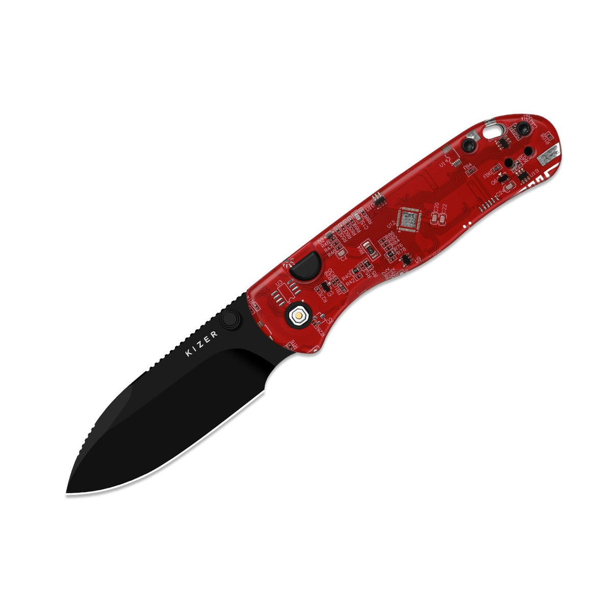 Drop Bear 2 PCB | Kizer Button Liner Lock™ | CPM Cruwear | Resin & PCB | Black PVD Coating | KizerB™ 3619BDA8
