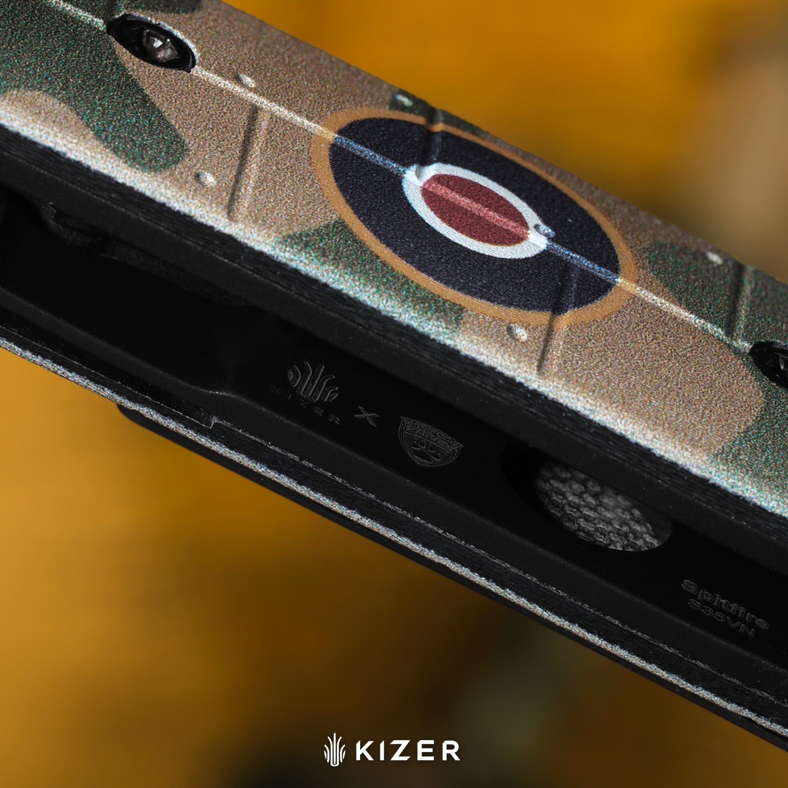 Spitfire Supermarine Edition | Matte PVD | S35VN | Drop Point Blade | G10 | KizerB™ 3690A3 | Limited