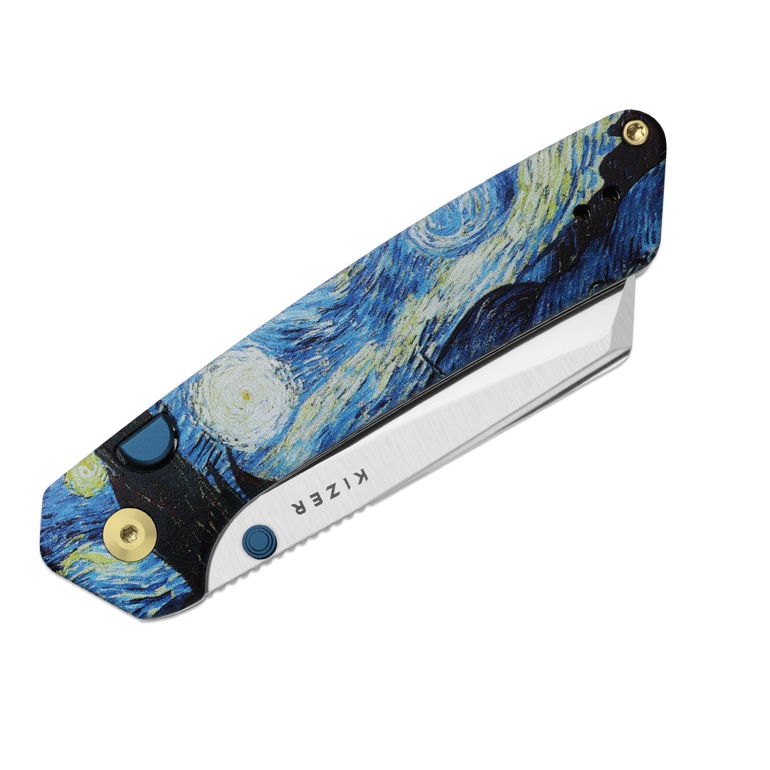 Masterpiece Collection | Madrac | Kizer Button Liner Lock™ | S45VN Black PVD Coating | G10 | KizerB™ 3693BSK3