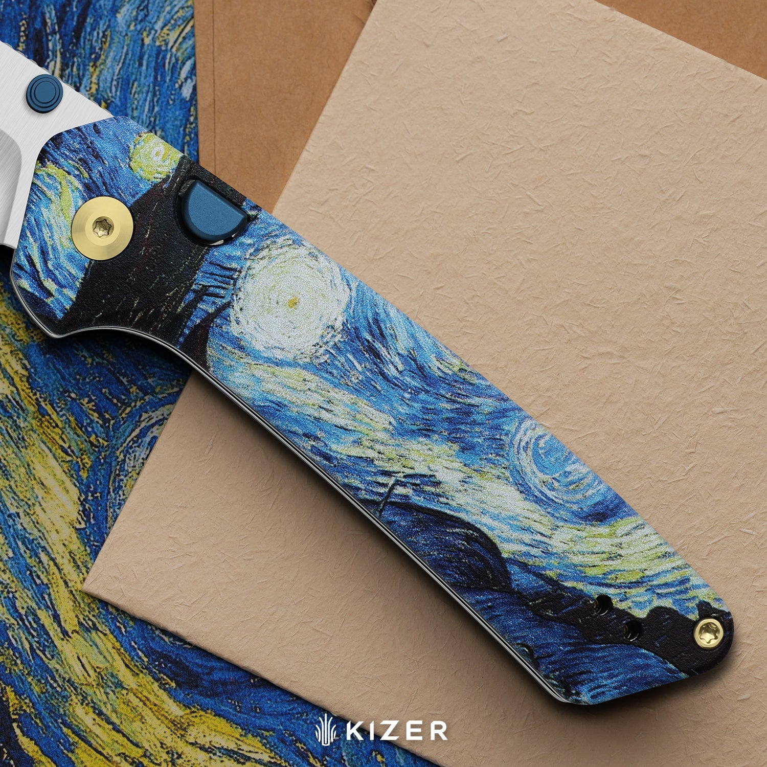 Masterpiece Collection | Madrac | Kizer Button Liner Lock™ | S45VN Black PVD Coating | G10 | KizerB™ 3693BSK3