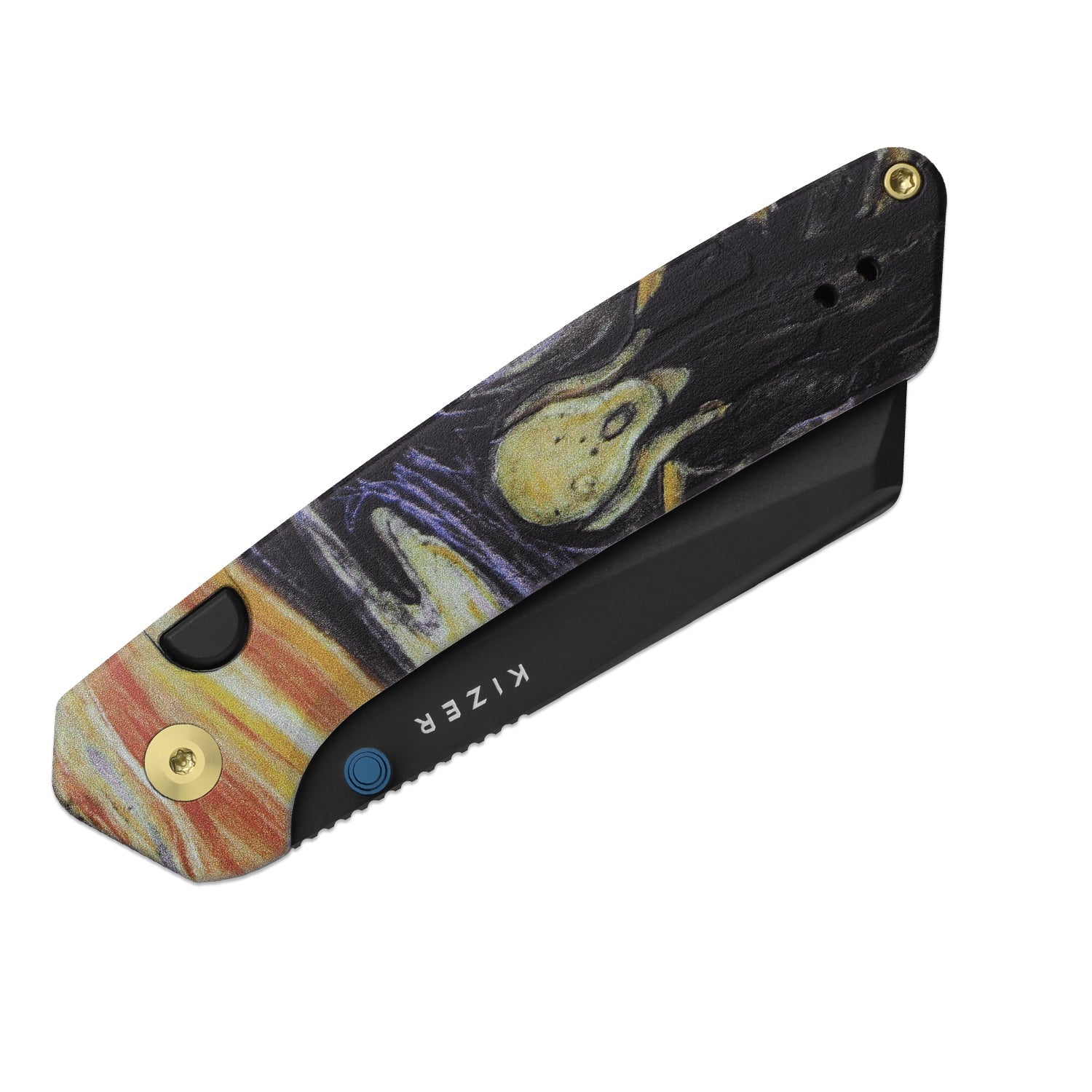 Masterpiece Collection | Madrac | Kizer Button Liner Lock™ | S45VN Black PVD Coating | G10 | KizerB™ 3693BSK4