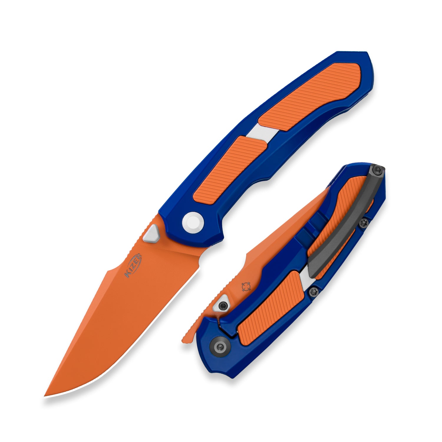 Nostalgia Play Series | Feweed | S35VN | Blue & Orange Handle | Ki3694