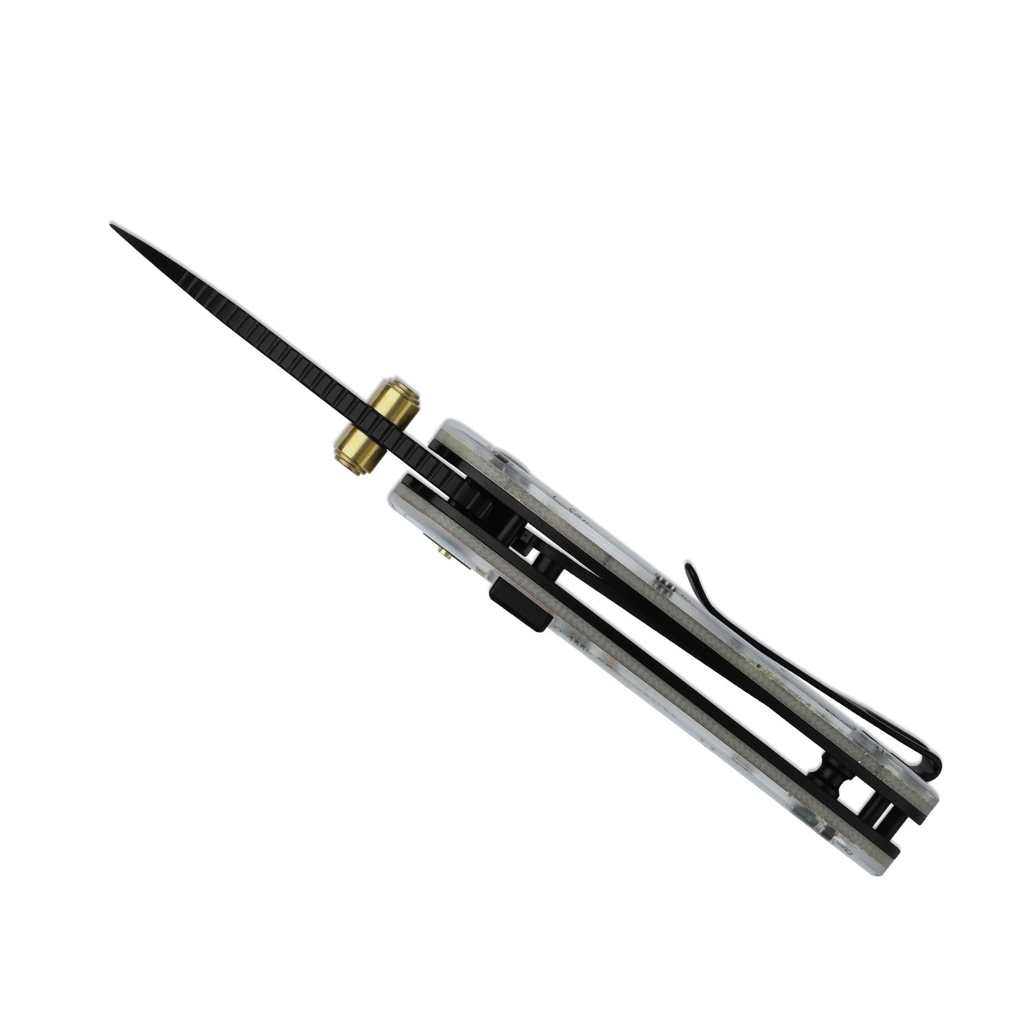 Microbe™ PCB | Kizer Button Liner Lock™ | CPM Rex45 | Resin & PCB | Black PVD Coating | KizerB™ 2742BDA1