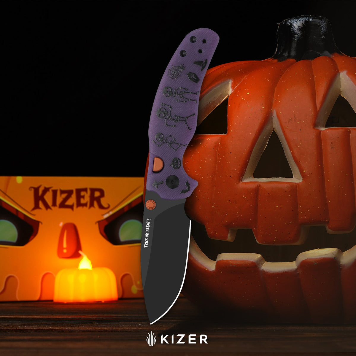Halloween | C01C 2.9 BD | ELMAX | Dual-Color GID Handle | KizerB™ 3488.29BDHW1 | Halloween Special Edition