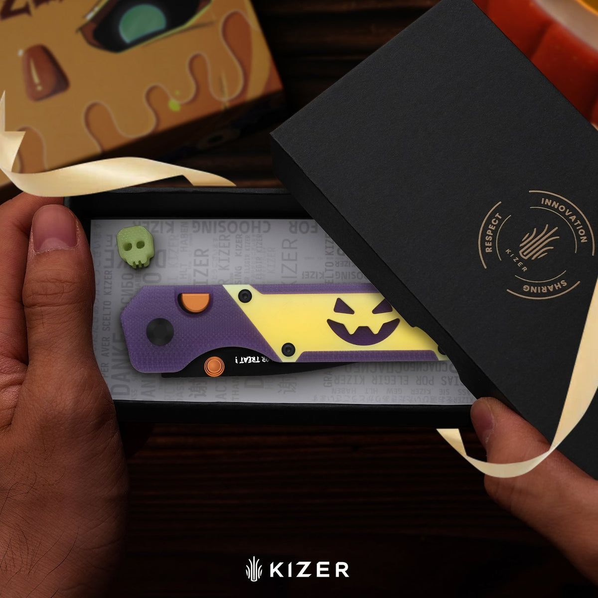 Halloween | Militaw 3.1 | M390 | Dual-Color GID G10 Handle | KizerB™ 3634.31BDHW1 | Halloween Special Edition