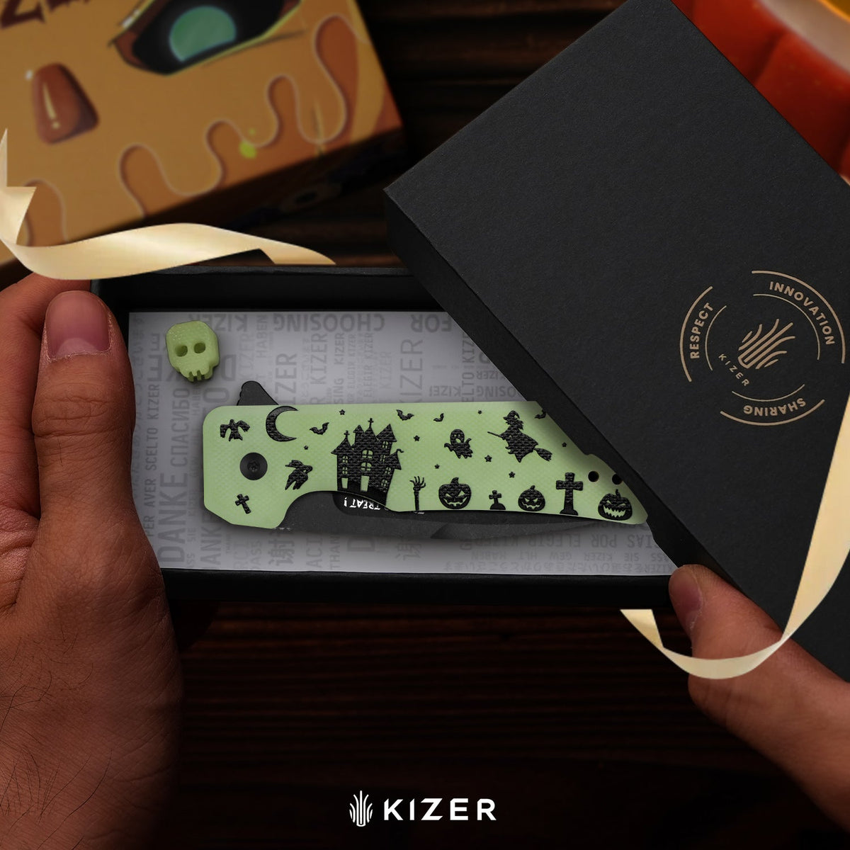 Halloween | Nice Guy | AEB-L | GID G10 Handle | KizerV™ 3011HW1 | Halloween Special Edition