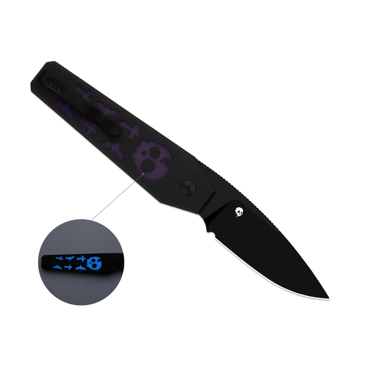 Halloween | Tomb | Nitro-V | Classic G10 Handle with GID G10 Handle | KizerV™ 3692HW2 | Halloween Special Edition