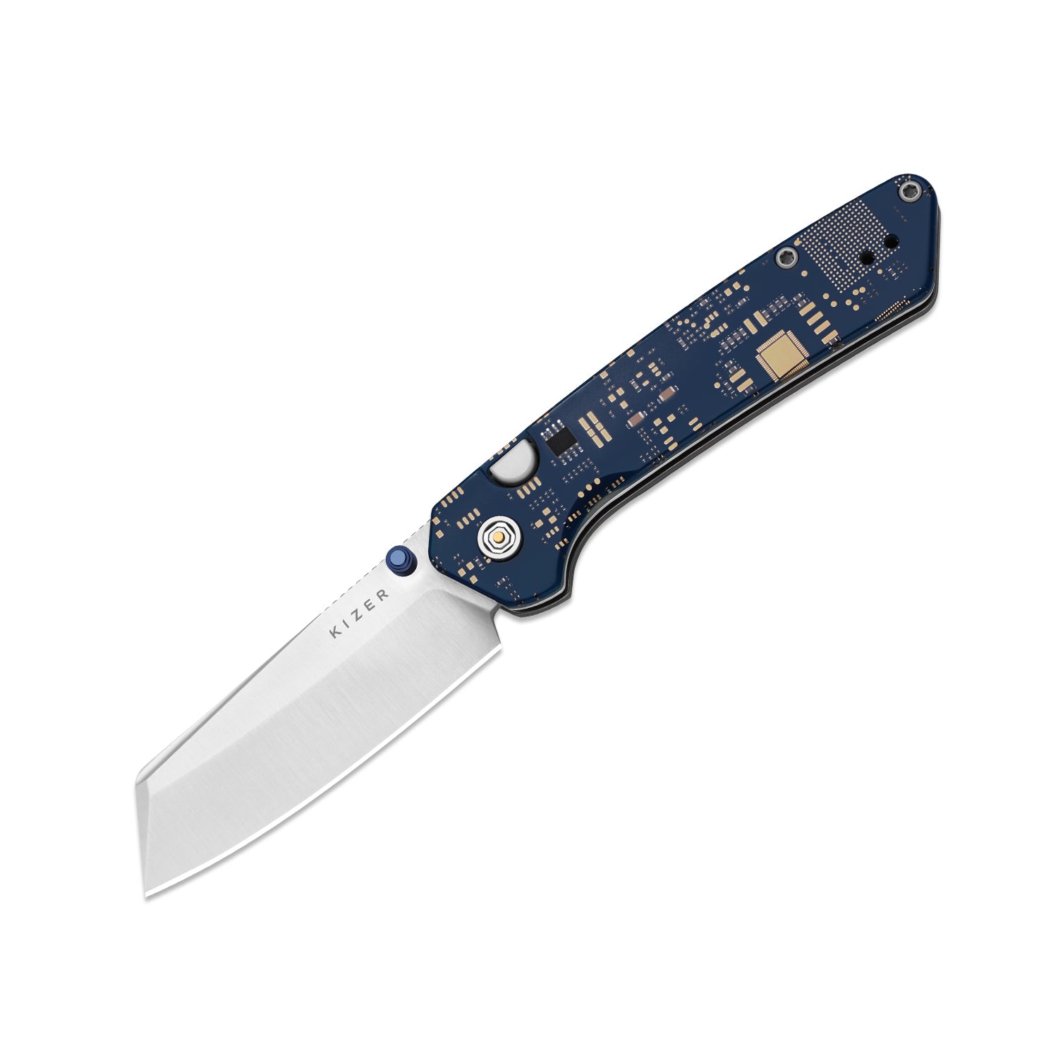 Madrac | Kizer Button Liner Lock™ | 14C28N | Resin & PCB | Black PVD Coating | KizerV™ 3693BSA3