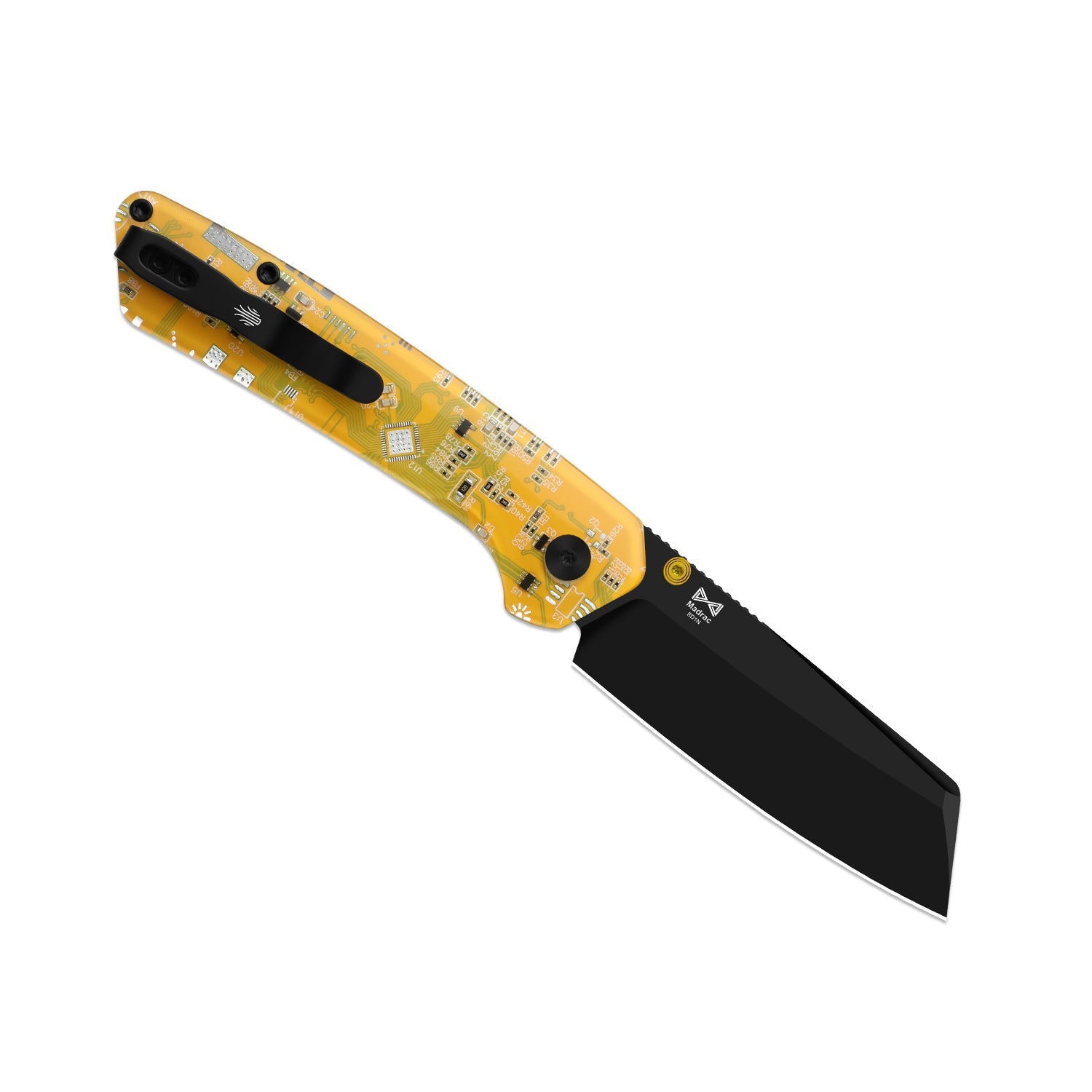 Madrac PCB | Kizer Button Liner Lock™ | BD1N | Resin & PCB | Black PVD Coating | KizerV™ 3693BSA6
