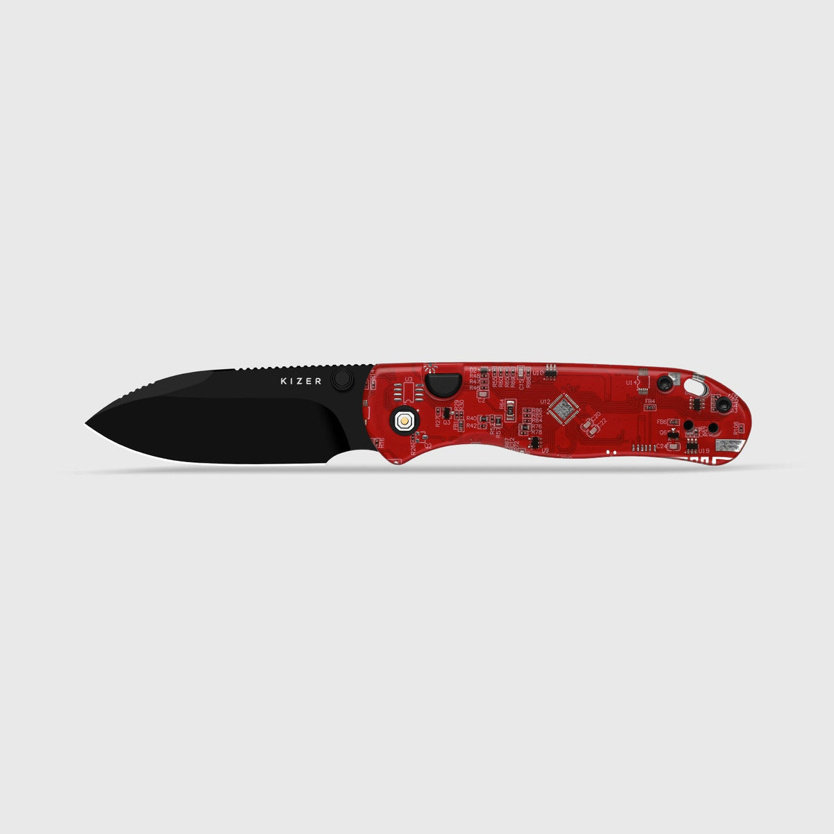 Drop Bear 2 PCB | Kizer Button Liner Lock™ | CPM Cruwear | Resin & PCB | Black PVD Coating | KizerB™ 3619BDA8