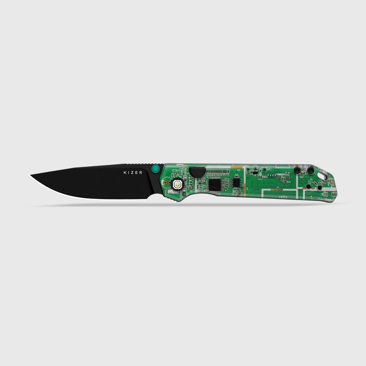 Begleiter PCB | Kizer Button Liner Lock™ | BD1N | Resin & PCB | Black PVD Coating | KizerV™ 3458.2BDA5
