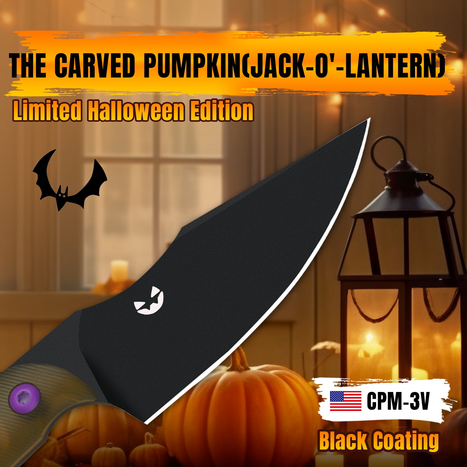 Halloween Series | Mini Harpoon | 3V Steel | PEI | 1040SHW1 | Limited Edition