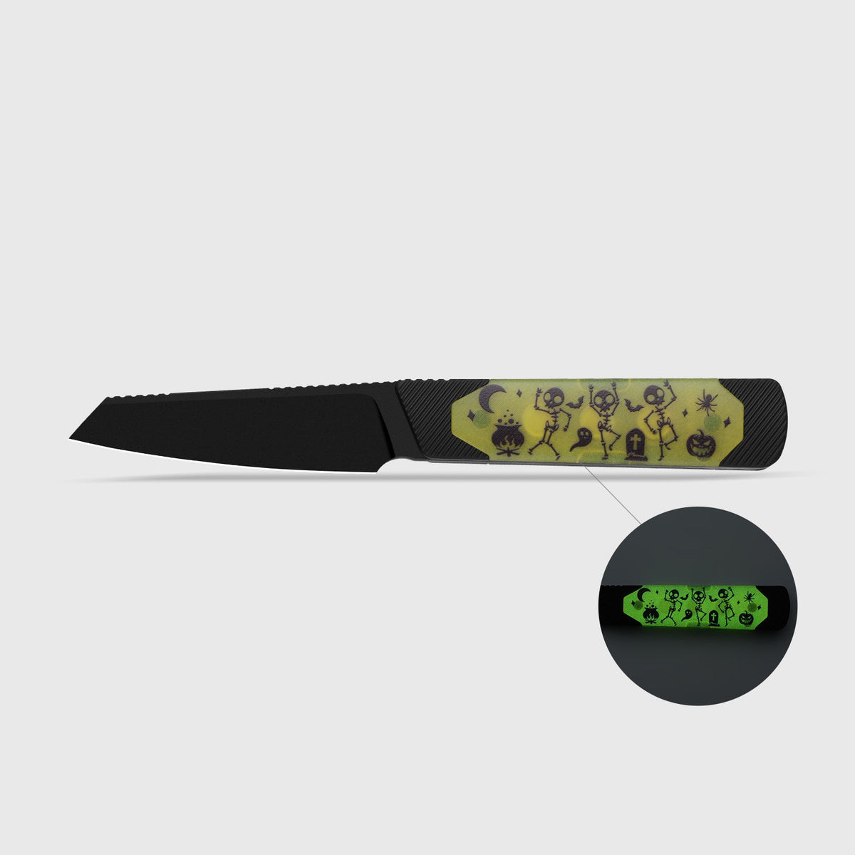Halloween | Hallow | CPM 10V | Swappable Magnetic Inlays | Aluminum & GID G10 Handle | KizerB™ 1123HW1 | Halloween Special Edition