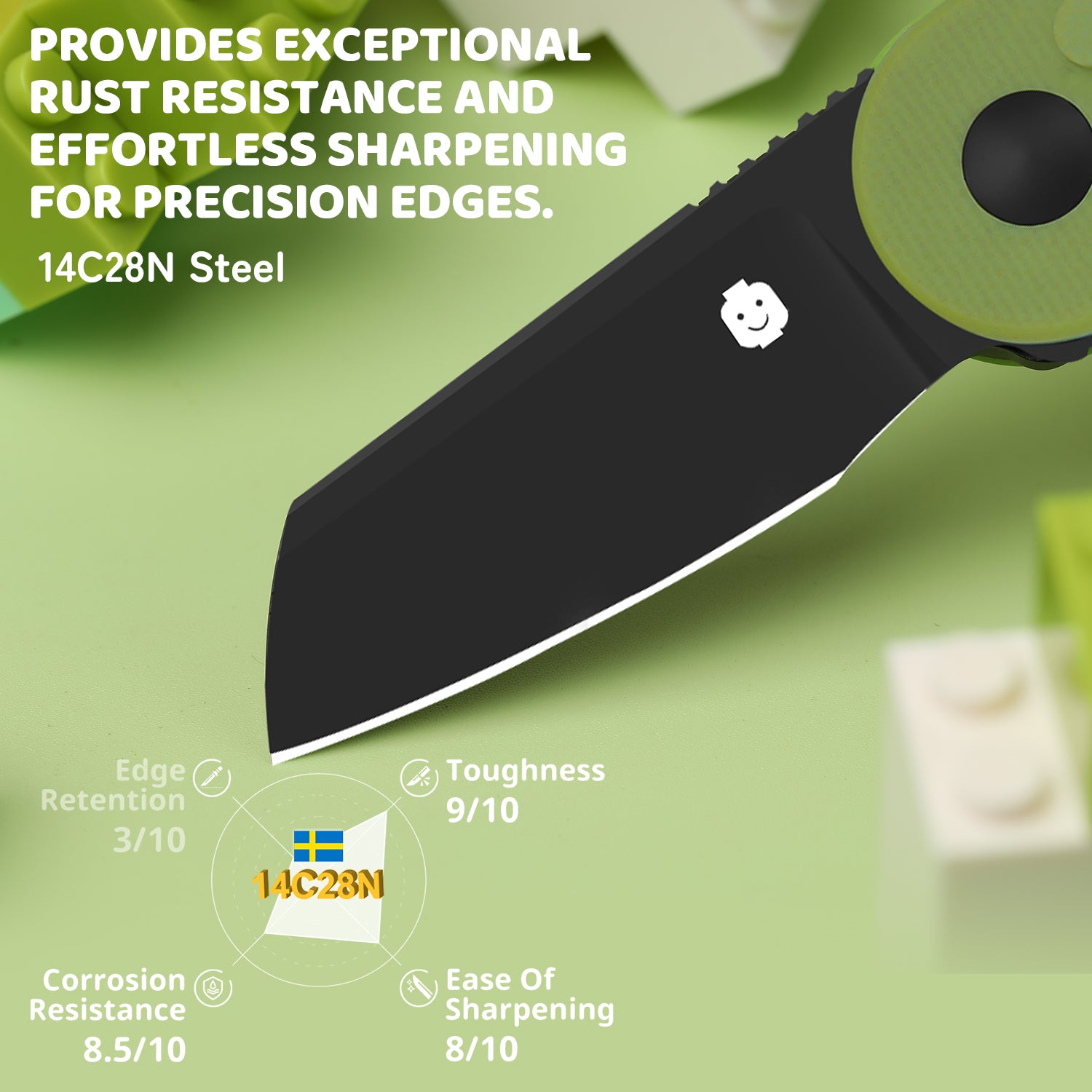 Nostalgia Play Series | Mini Bay | 14C28N | Green Brick G10 Handle | V2583A3