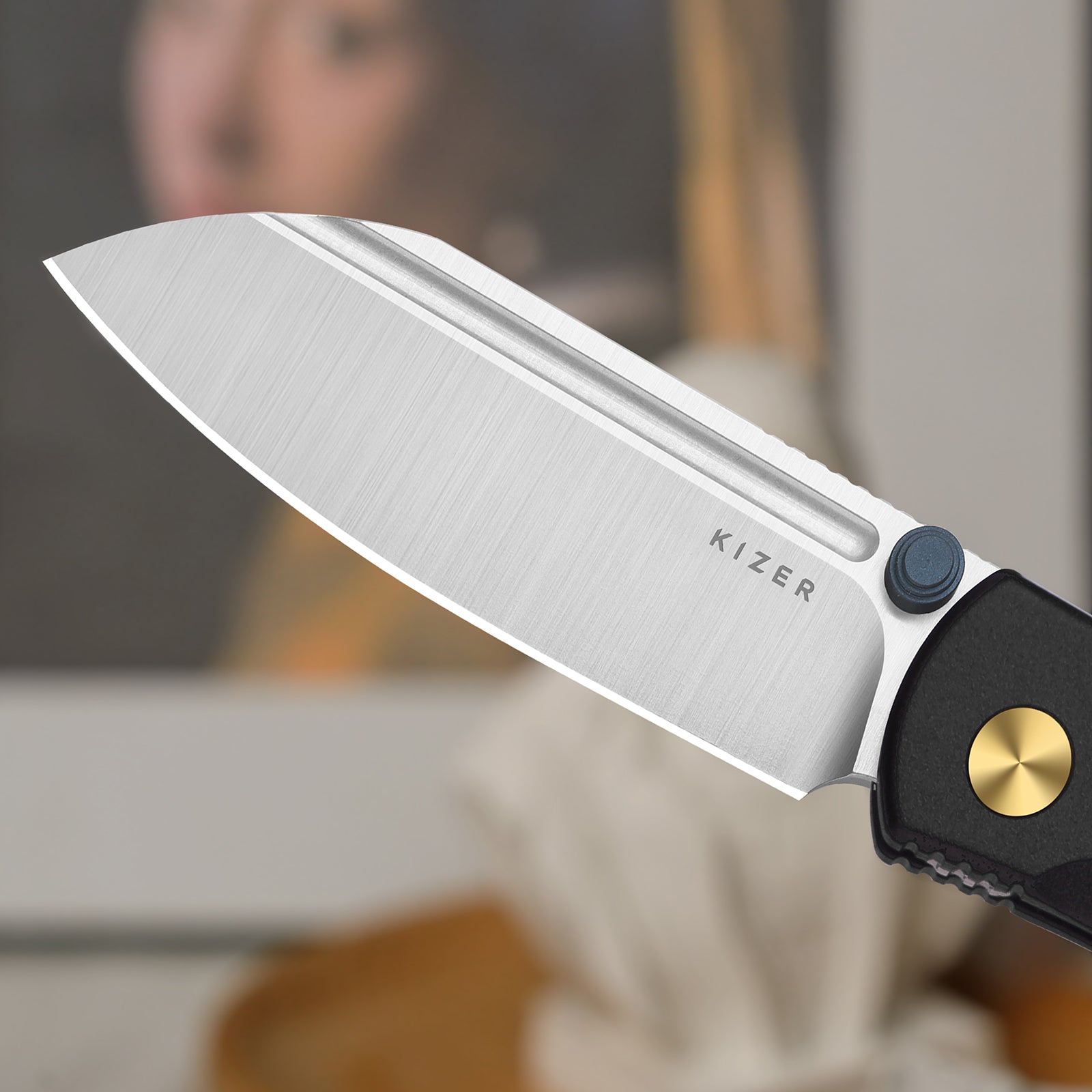 Renissance | Kizer Button Liner Lock™ | G10 | N690 + Satin | KizerV™ 3698A6