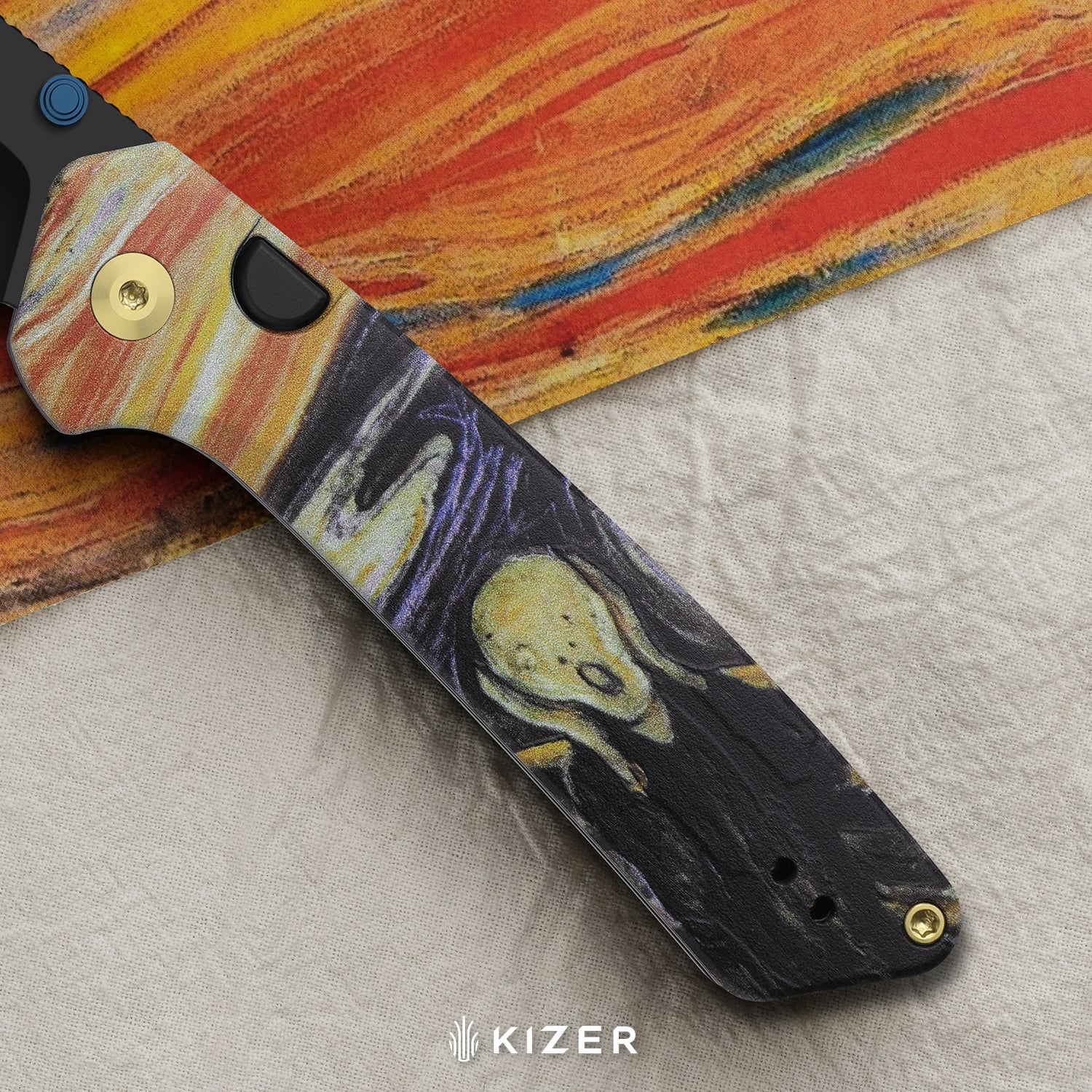 Masterpiece Collection | Madrac | Kizer Button Liner Lock™ | S45VN Black PVD Coating | G10 | KizerB™ 3693BSK4