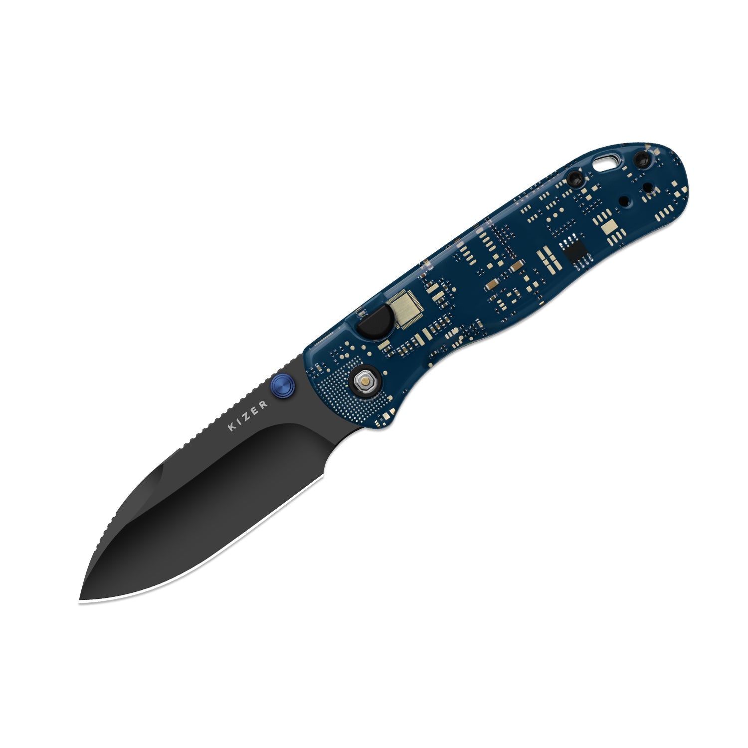 Drop Bear® PCB | Kizer Button Liner Lock™ | CPM Cruwear | Resin & PCB | Black PVD Coating | KizerB™ 3619BDA7