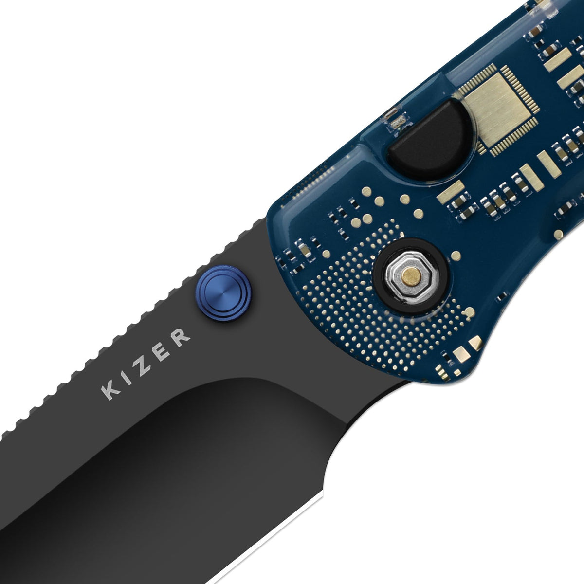 Drop Bear® PCB | Kizer Button Liner Lock™ | CPM Cruwear | Resin & PCB | Black PVD Coating | KizerB™ 3619BDA7