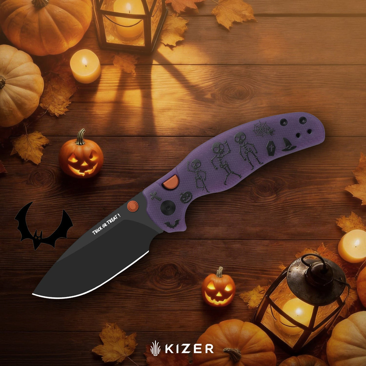 Halloween | C01C 2.9 BD | ELMAX | Dual-Color GID Handle | KizerB™ 3488.29BDHW1 | Halloween Special Edition