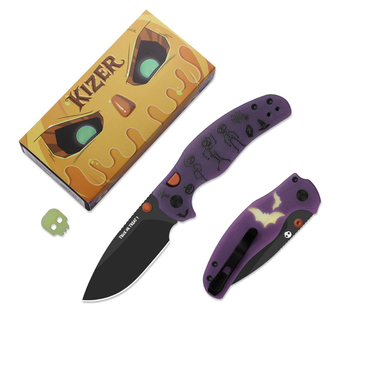 Halloween | C01C 2.9 BD | ELMAX | Dual-Color GID Handle | KizerB™ 3488.29BDHW1 | Halloween Special Edition