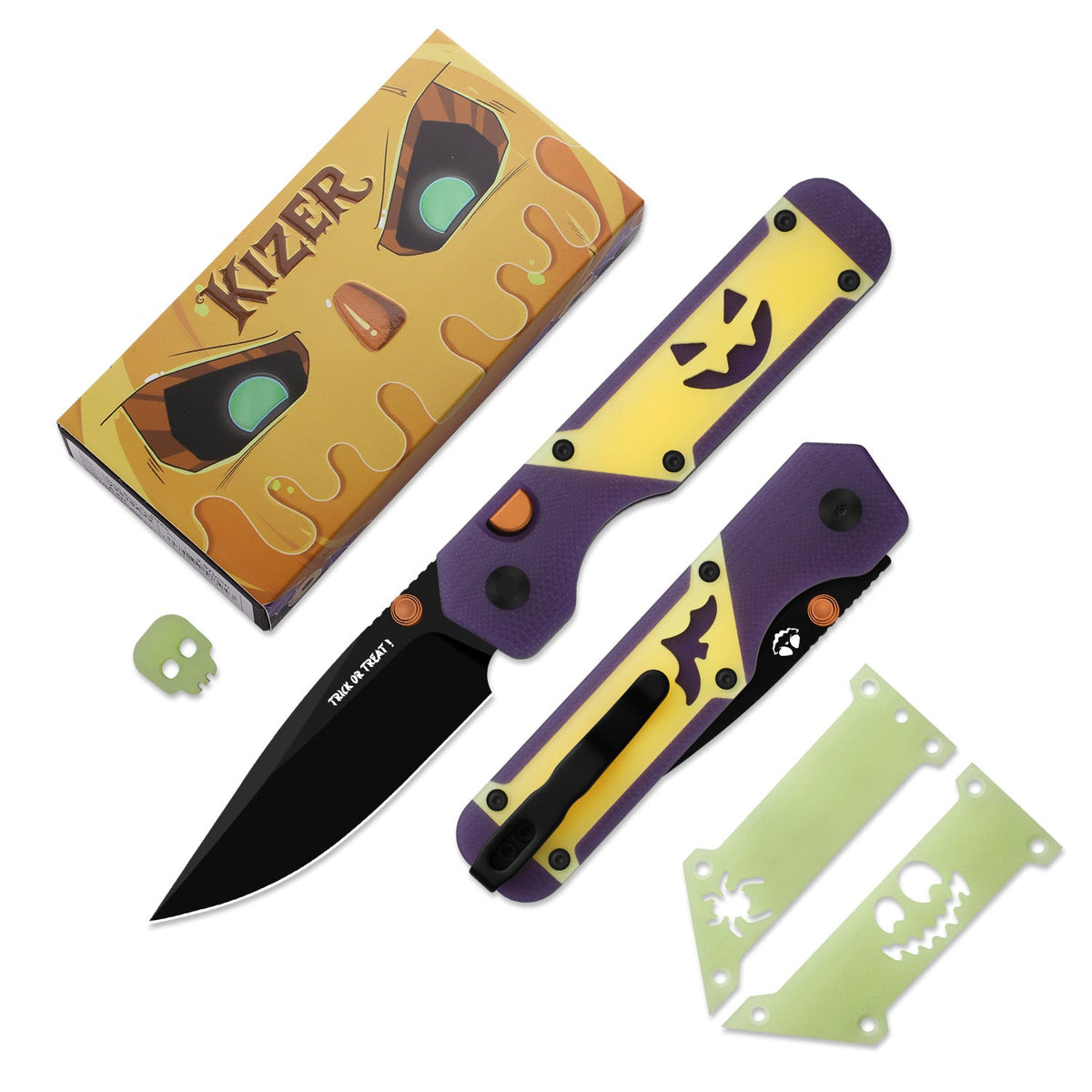 Halloween | Militaw 3.1 | M390 | Dual-Color GID G10 Handle | KizerB™ 3634.31BDHW1 | Halloween Special Edition