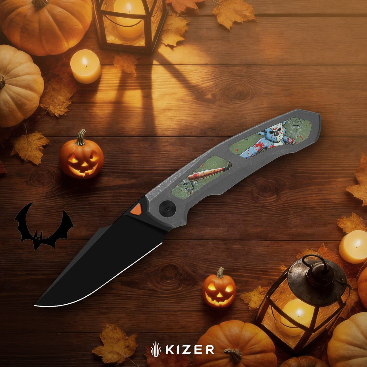 Halloween | Feweed XL | CPM Rex45 | Titanium & GID G10 Handle | KizerB™ 4694HW1 | Halloween Special Edition