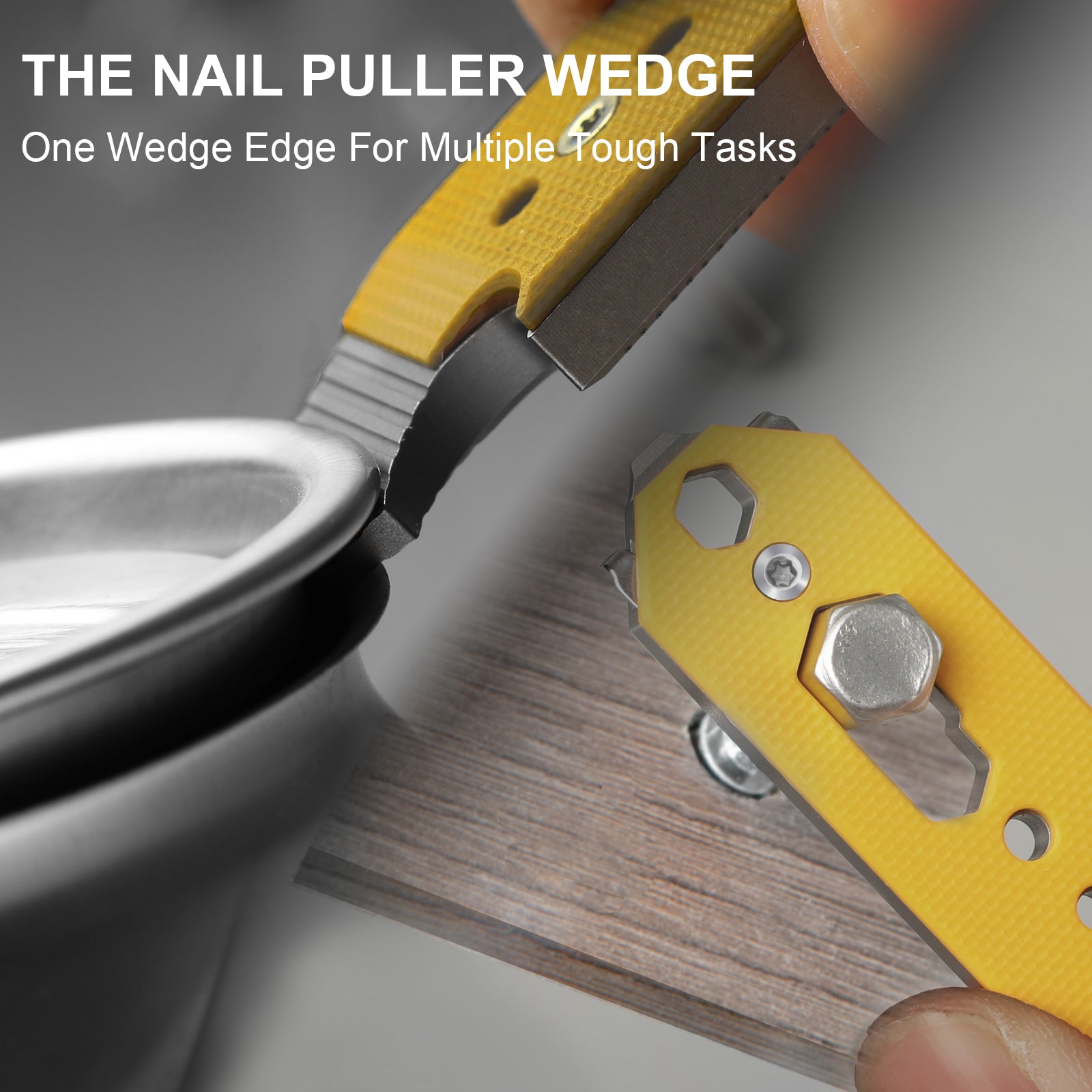 Kizer Titanium & G10 EDC Multi-Functional Tools Yellow Pac-Bar T122A1