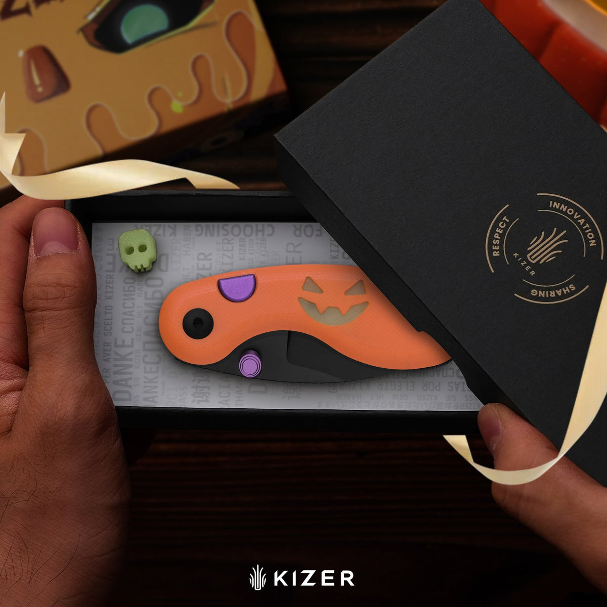 Halloween | Microbe™ | 14C28N | Classic G10 Handle with GID G10 Inlays | KizerV™ 2742HW1 | Halloween Special Edition