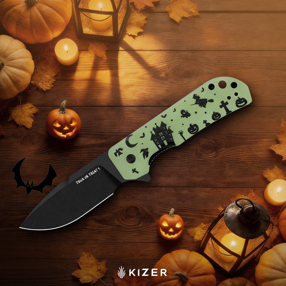 Halloween | Nice Guy | AEB-L | GID G10 Handle | KizerV™ 3011HW1 | Halloween Special Edition