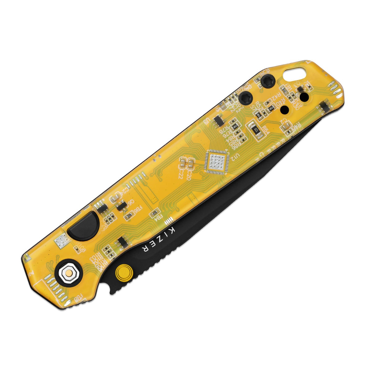 Begleiter PCB | Kizer Button Liner Lock™ | BD1N | Resin & PCB | Black PVD Coating | KizerV™ 3458.2BDA7