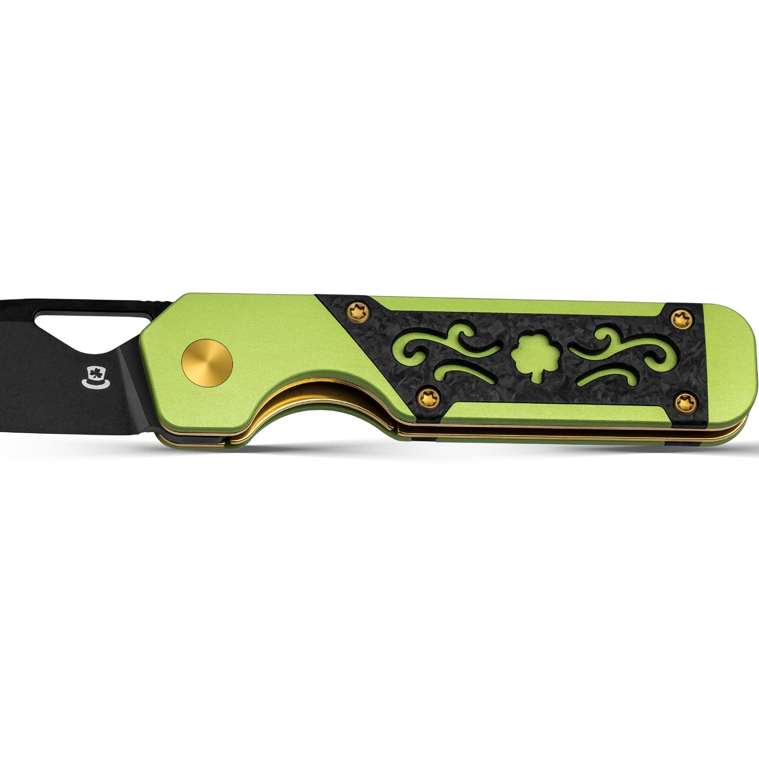 Custom | Mini Militaw | Nitro-V Blade | St Patrick's Day Clover Handle