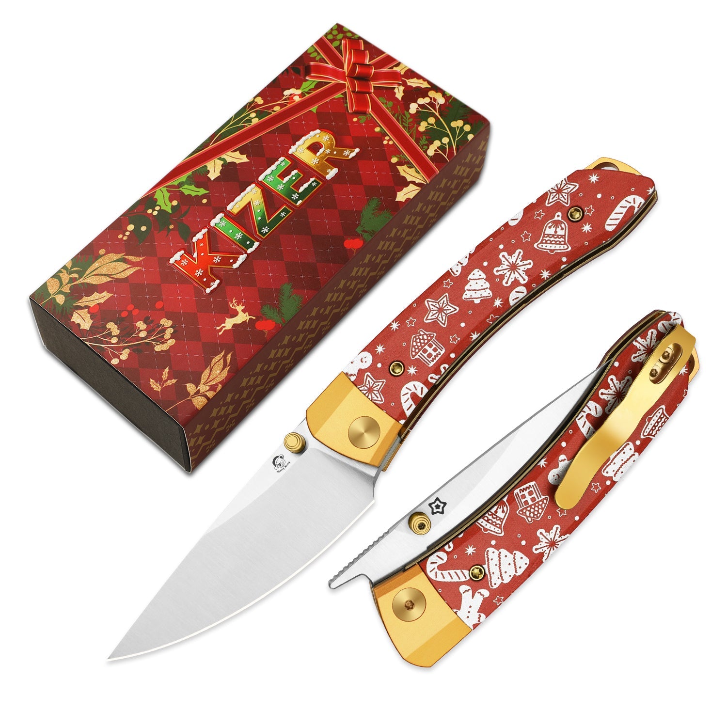 Christmas Series | Mini MoMo | Nitro-V | Aluminum & Micarta | V3663MC1 | Limited Edition	