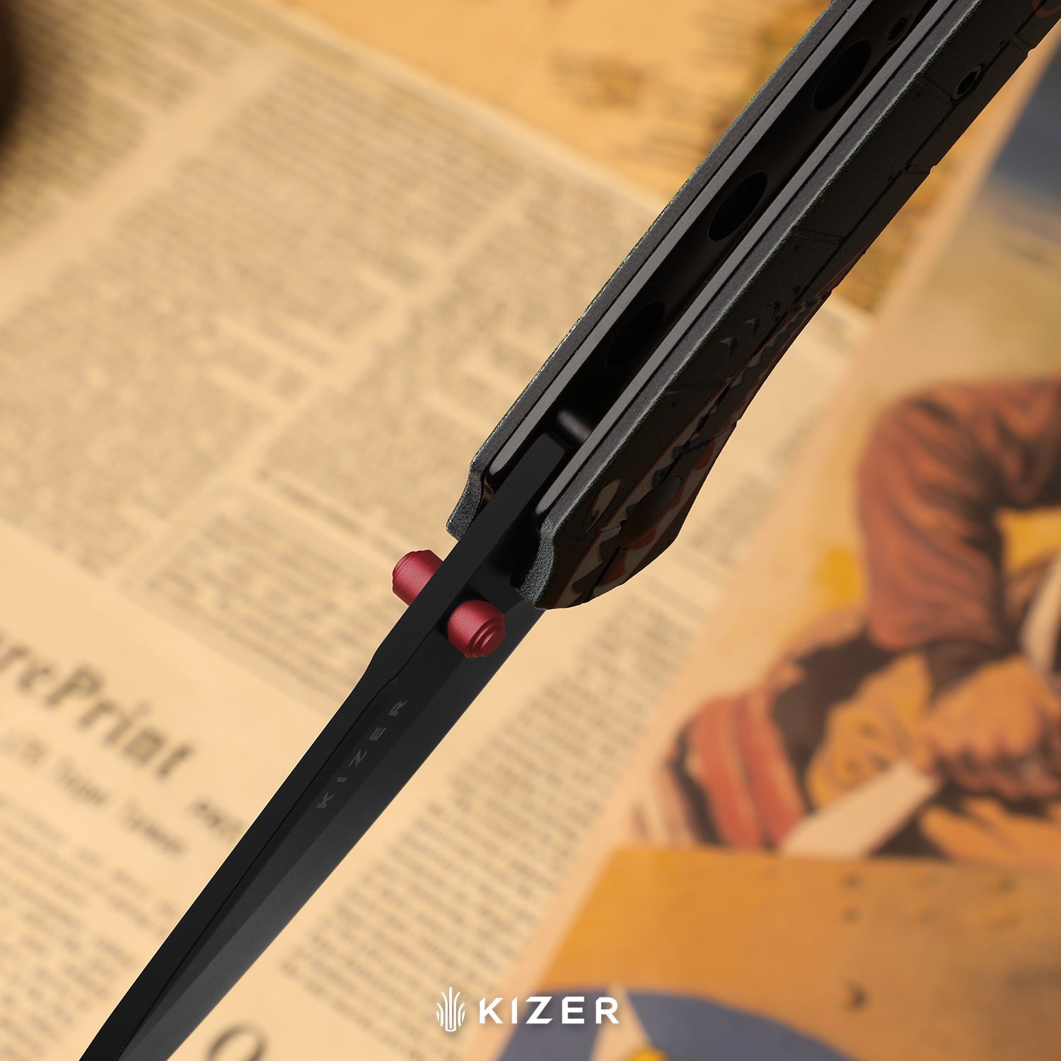 Spitfire Supermarine Edition | Matte PVD | 14C28N | Drop Point Blade | G10 | KizerV™ 3690A5 | Limited