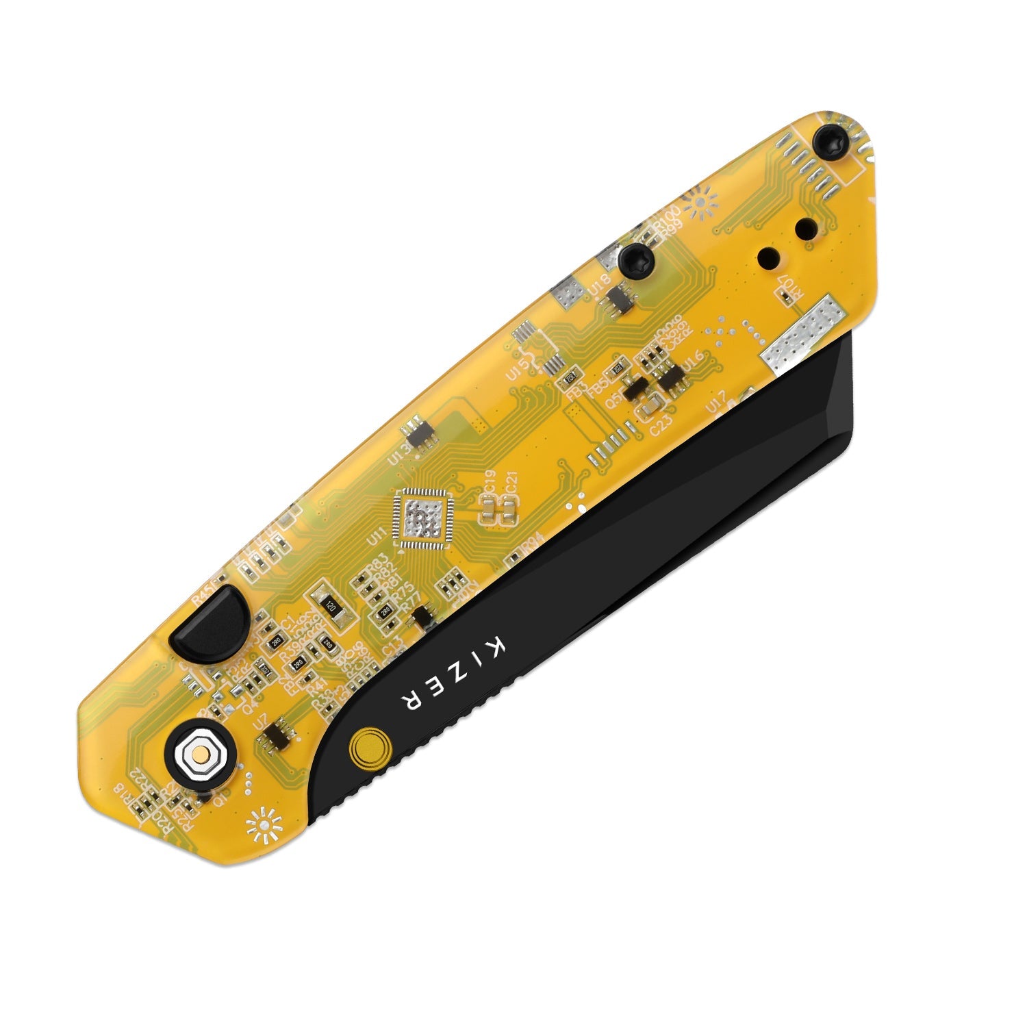 Madrac PCB | Kizer Button Liner Lock™ | BD1N | Resin & PCB | Black PVD Coating | KizerV™ 3693BSA6