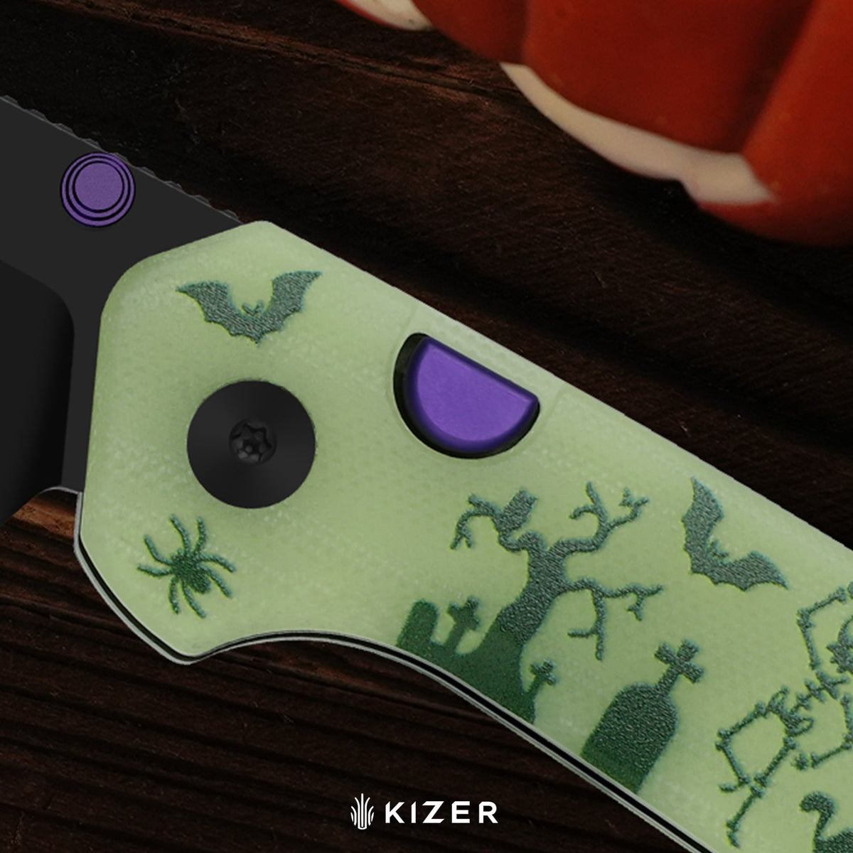 Halloween | Madrac | 14C28N | GID G10 Handle | KizerV™ 3693BSHW1 | Halloween Special Edition
