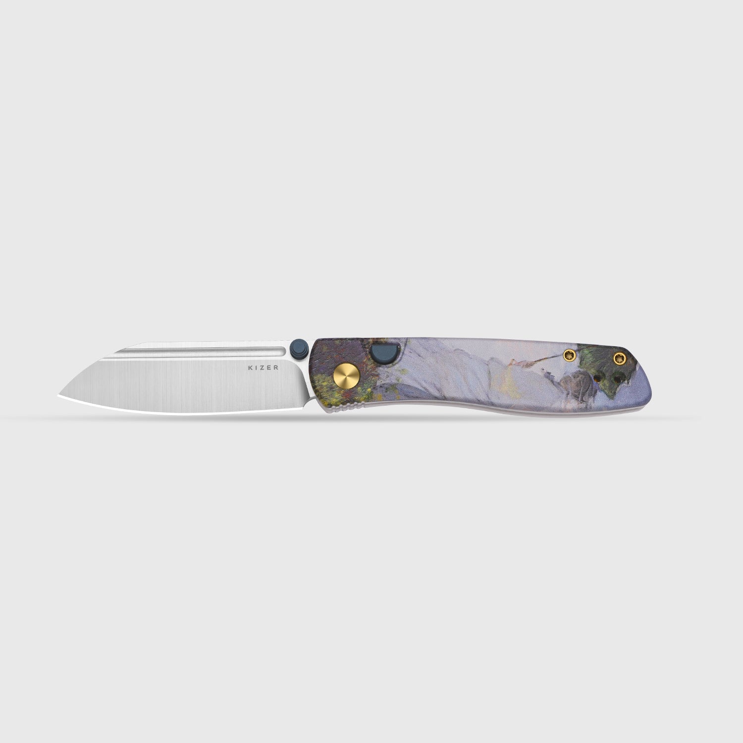 Renissance | Kizer Button Liner Lock™ | G10 | N690 Satin | KizerV™ 3698A6	