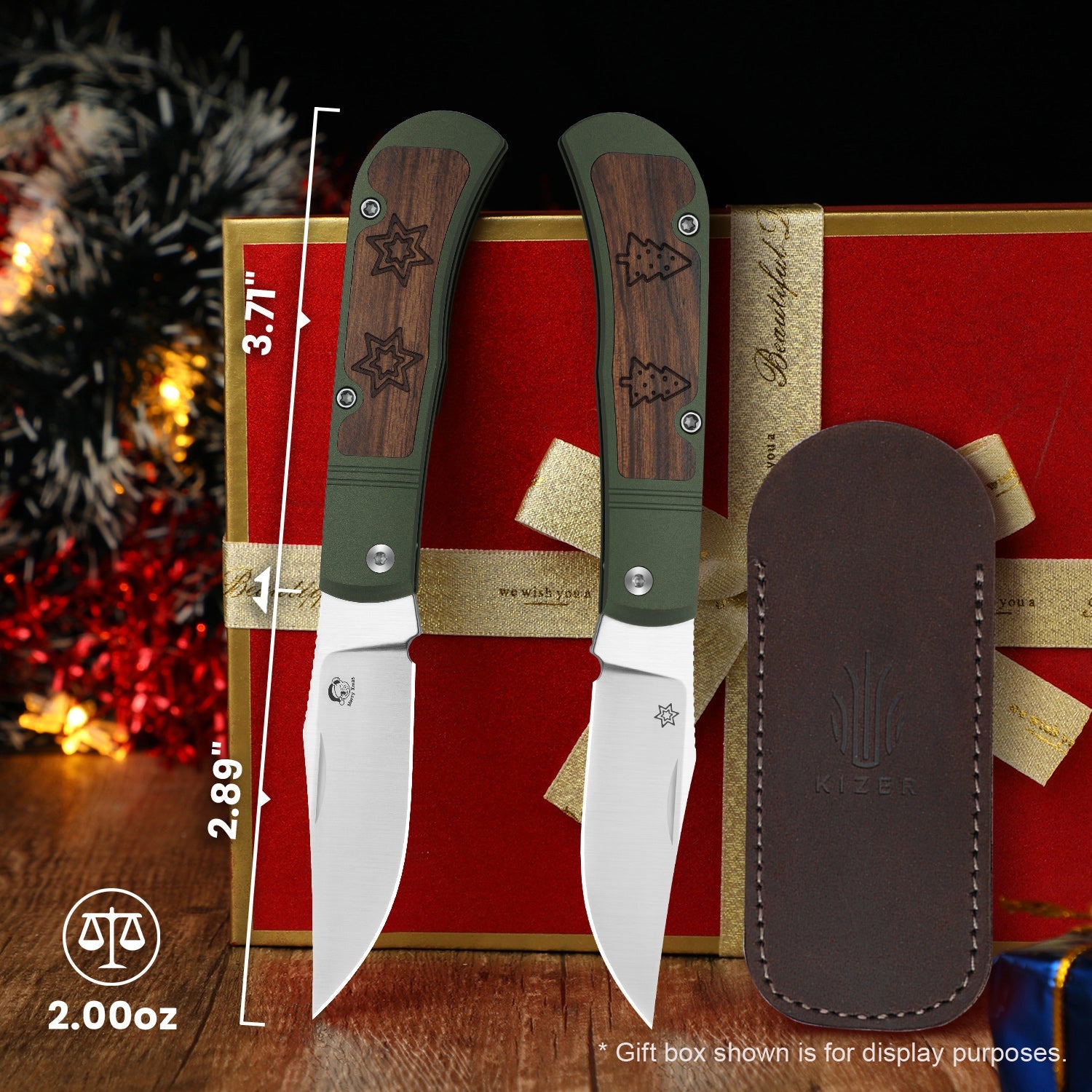 Christmas Series | Trestle | S45VN | Aluminum & Mkuruti Wood | Ki3761MC1 | Limited Edition